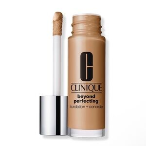 Clinique Beyond Perfecting Foundation + Concealer 18 sand CN 90 w makeup bag